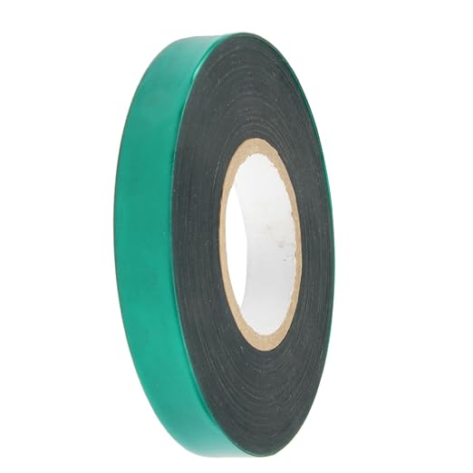 Garden Stretch Tie Tape, 1/2" Garden Tie Tape Roll, 1 Roll 150 Feet Plant Ribbon Green Vinyl Stake for Indoor Outdoor Patio Plants Branches Flowers