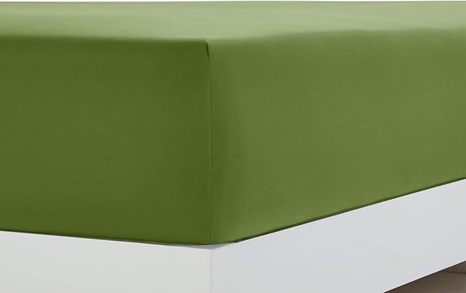 Clara Clark Bed Sheets, Premier 1800 Series 4 Piece Bed Sheet Set, Deep Pocket, Wrinkle, Fade, Stain Resistant, Luxury Soft Bedding Sheets & Pillowcases, Split King, Calla Green