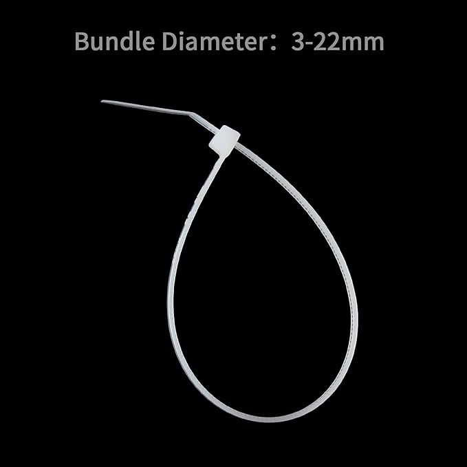 XINGO 1000 PCS 4 inch White Zip Ties, 18lb Strength, Small Tie Wraps Self-Locking Nylon Zip Ties for Indoor and Outdoor Use