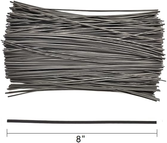 300Pcs Plastic Twist Ties, Garden Plant Twist Tie Cable Tie, Plastic Cable Ties for Bread Candy Bags, Gift Bags (Black,8 Inches)