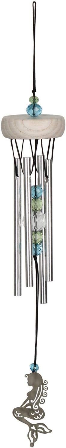Woodstock Chimes Signature Collection, Woodstock Chime Fantasy, Mermaid 10'' Décor Designs - Small Chimes Wind Chimes for Outdoor, Patio, Home or Garden Décor (WCFM)