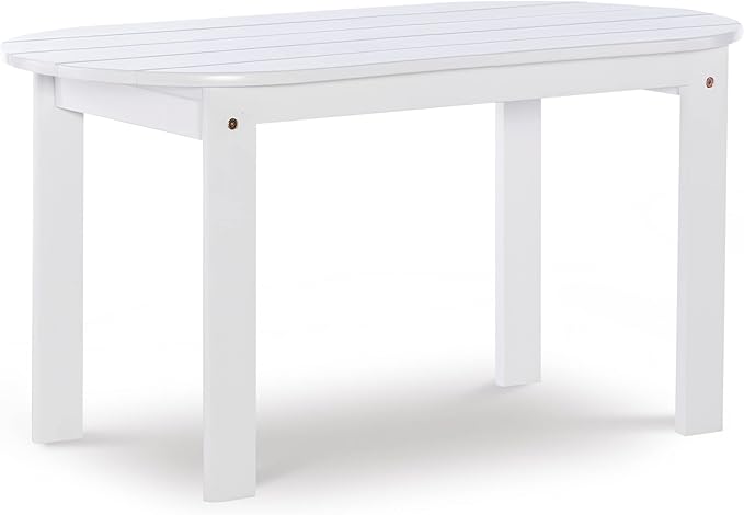 Linon Jayde Adirondack Coffee Table, White 18.11D x 35.24W x 18.11H in