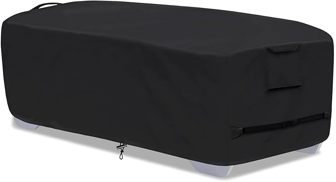 Outdoor Lounge Chair Covers for 4-6 Stackable Patio Chaise Lounge Chairs, Waterproof, Durable Polyester Fabric 80 x 32 x 40 Inch Pool lounge chair covers for Winter Storage (Black)