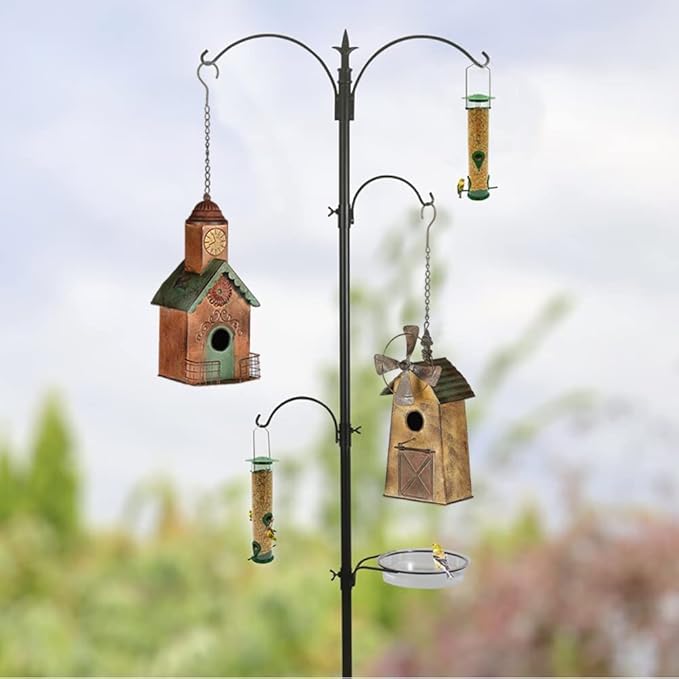 13" H Metal Bird Houses for Outside Hanging Birdhouses Outdoor (Windmill)