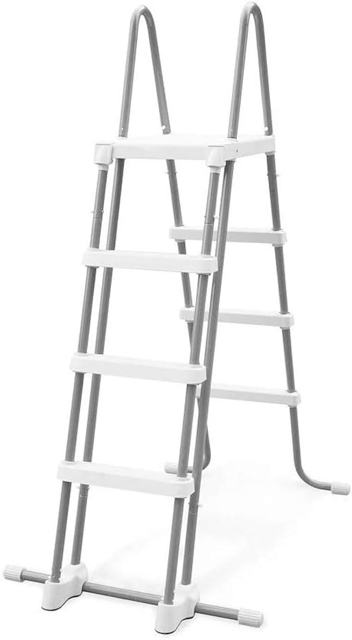Intex 28077E Heavy Duty Deluxe Pool Ladder with Removable Steps for 52 Inch Depth Above Ground Pools