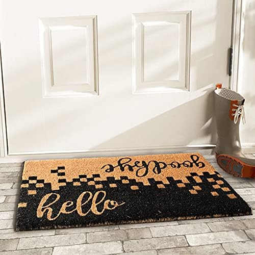 LuxUrux Welcome Mats Outdoor Coco Coir Doormat, with Heavy-Duty PVC Backing - Natural - Perfect Color/Sizing for Outdoor/Indoor uses. (17 x 36)