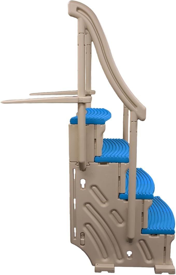 Confer Plastics Drop in Above Ground Pool Step with Blue Treads