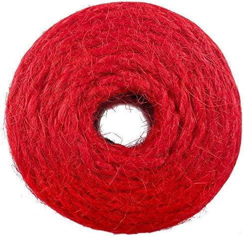jijAcraft Jute Twine String 328 Feet, 2mm Colored Natural Twine for Gift Wrapping, DIY Christmas Halloween Handmade Arts, Climbing Plant, Garden Craft, Gift Decoration
