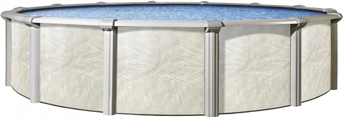 Lake Effect Pools 'Forever' 21 ft Round Above Ground Swimming Pool | 54 Inch Steel Side Walls | Kit Includes: 25 Gauge Overlap Liner & Widemouth Skimmer