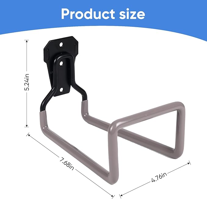 2 Pcs Garden Hose Holder Hanger Wall Mount, Heavy Duty Water Hose Holder for Outdoor/Indoor Use in Yard, Metal Durable Hose Hooks, Ideal for Water Hose Storage (Gray)