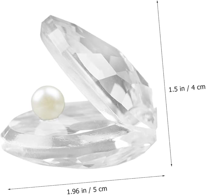 Crystal Pearl Shell Cake Decor Seashell Model Desktop Ornament Birthday Present Garden Decor Lightweight Decoration