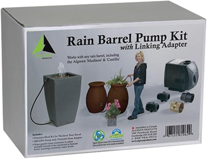 Algreen 500GPH Rain Barrel Pump Kit