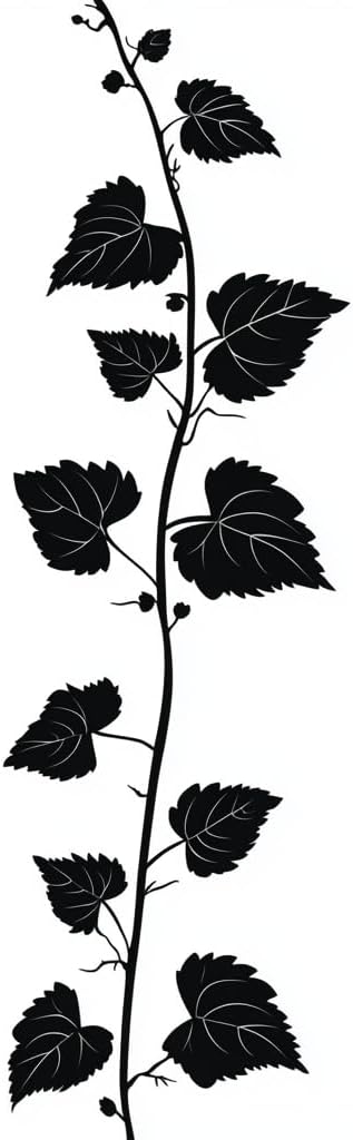Grape Leaves Stencil 8.5x11 Inch Reusable Plastic Template for Painting Crafts Rustic Wall Art and Home Décor