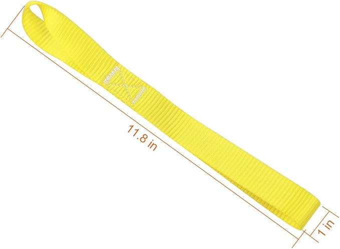 Soft Loop Tie Down Straps 1800Lbs Load Capacity, Tie Down Loops for Securing ATV UTV Motorcycles Scooters Dirt Bikes Lawn Garden Equipment Yellow (8 Pack)