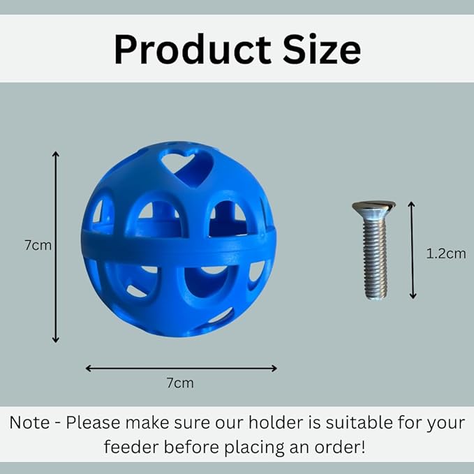 Blue Suet Balls Holder Cage – Bird Suet Feeder fits Smart Feeders for Cardinals, Woodpeckers, More – Durable Blue Bird Feeder Holder – Easy Install Feeders for Outside Hanging by Tezna Treasures