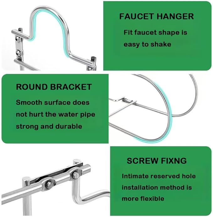 Stainless Steel Hose Holder Wall Mount- Wall Mount Garden Hose Hook for Outside, Sturdy Water Hose Holders for Garage, Vacuum Lines and Extension Cords