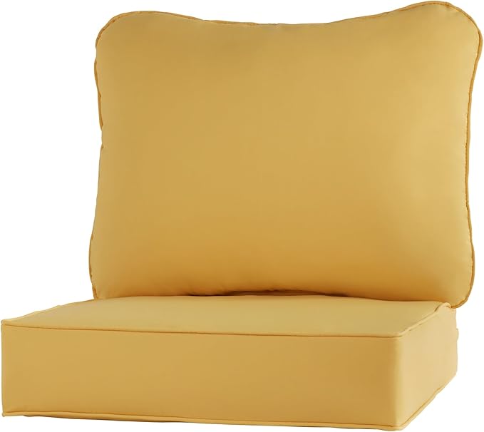 Greendale Home Fashions Outdoor Reversible 2-Piece Deep Seat Cushion Set, Sunburst