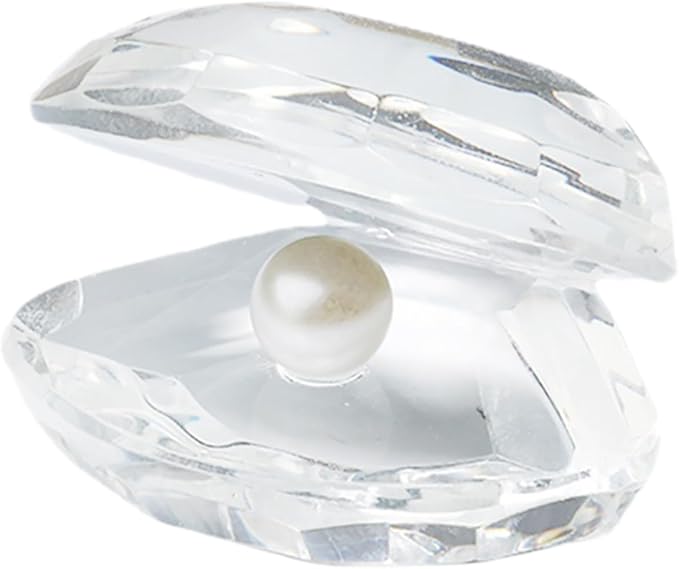 Crystal Pearl Shell Cake Decor Seashell Model Desktop Ornament Birthday Present Garden Decor Lightweight Decoration