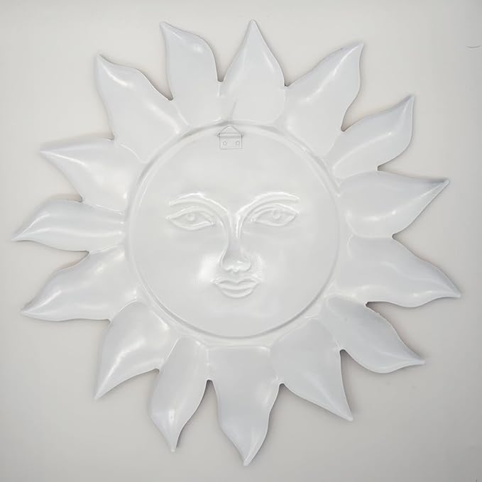 Metal Sun Flower Wall Decor - 13 inches Sun Wall Art Hanging Decorations for Outdoor, Home Garden Yard Patio Fence Bedroom Decor, Gifts for Mom Friends