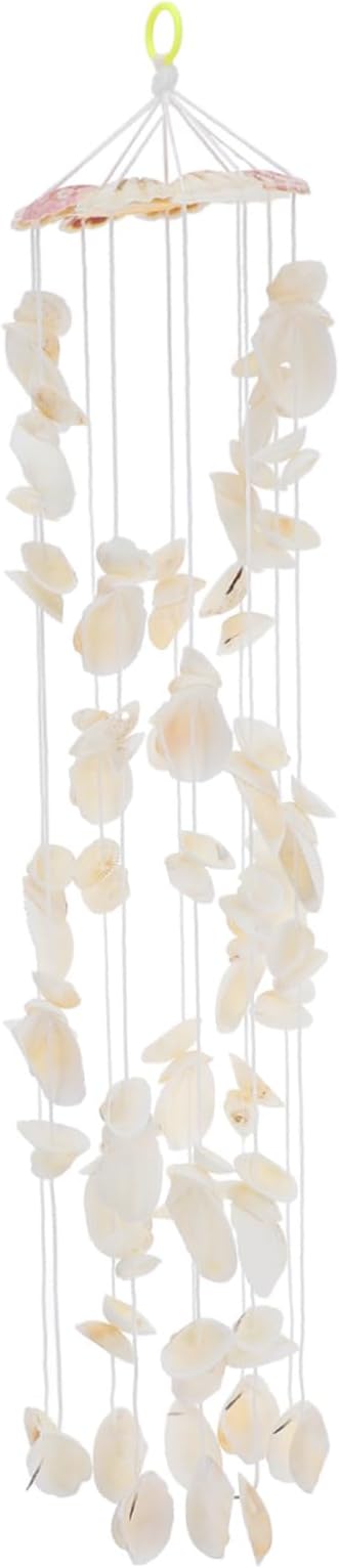 HANABASS Shell Wind Chime 20.86In Natural Hanging Ornament with Melodious Sound for Outdoor Patio Garden and Indoor Room Decor Relaxing Door Wind-Bell