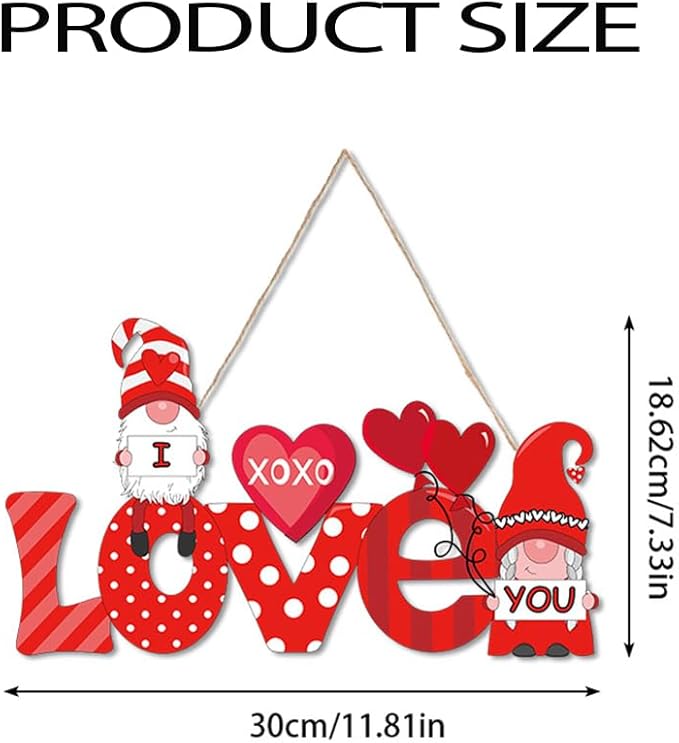 3Pcs Valentine's Day Decorations Romantic Hanging Paper Sign Front Door Hanger Wreath Decor Indoor Outdoor Decor for Valentine Party Home Farmhouse Wall Porch Yard Window Decoration Supplies
