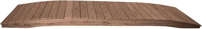12 FT WALNUT Amish Made Pinewood Heavy Duty Garden Bridge for Walkway, Backyard Pond & Landscaping, Outdoor Wooden Footbridge for Koi Pond, Japanese Style Decorative Bridge, Made in USA