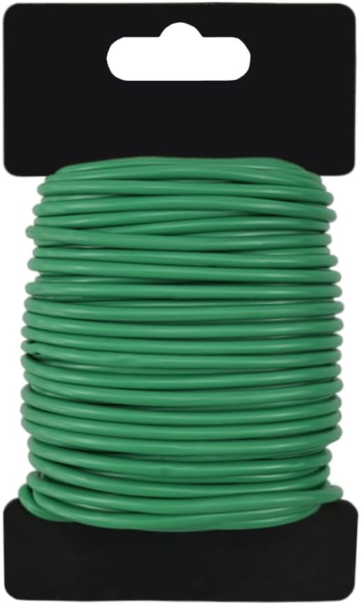 32.8FT Soft Twist Ties for Plants – Durable Flexible TPR Rubber Coated Garden Wire with UV Protection, Reusable Plant Tie for Securing Tomatoes, Delicate Stems, Vines, Flowers, 0.1 in Diameter