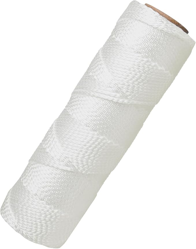 Mason Line String Line,300 Ft Length Nylon Twine,18 Braided Nylon String for Gardening Or Masonry Tools,Twine String for Gardening,White