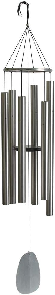 Woodstock Chimes Signature Collection, Bells of Paradise, Silver 68", Decor Designs Wind Chimes for Outdoor, Patio, Home or Garden Décor (BPS68)