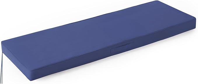 Outdoor Bench Cushions for Outdoor Furniture, 42x18x3 Inch, Waterproof Bench Pillow, Fade Resistant Long Bench Seat Pads for Garden, Indoor, Porch Swing, Navy Blue