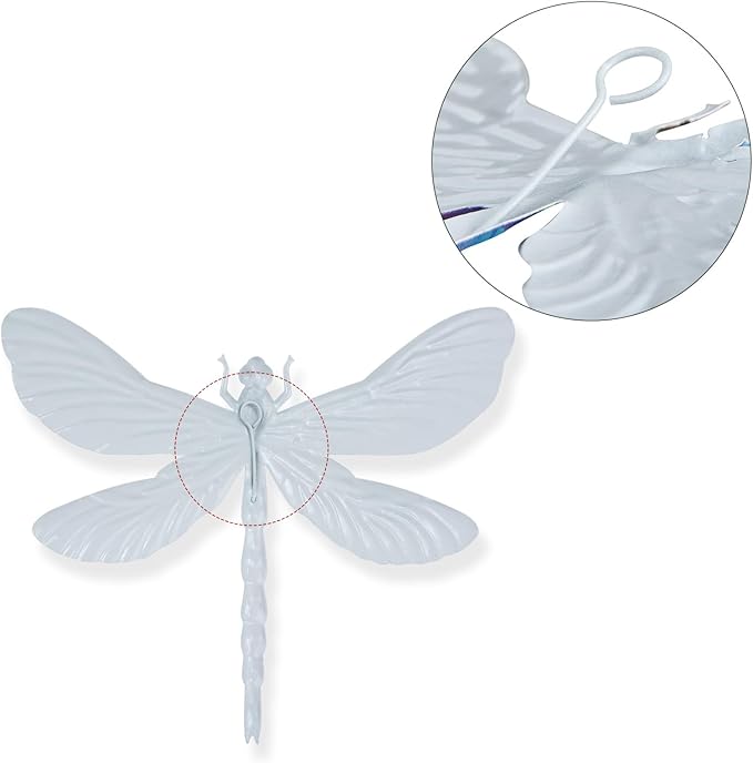 SUNREEK Metal Dragonfly Wall Decor, 9 Inches Dragonfly Outdoor Wall Art for Fence Garden Yard Patio Decorations