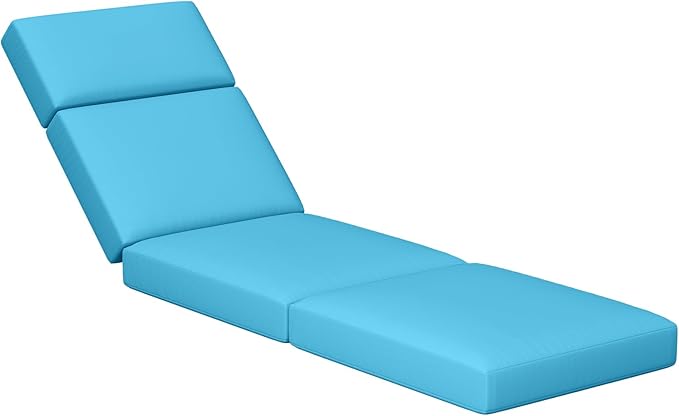 Chaise Lounge Cushions Outdoor, 80 x 26 x 4 Inch Lounge Chair Cushions for Outdoor Furniture - Waterproof Lounge Patio Replacement Cushion, 4In Fade-Resistant ThickPatio Chaise Lounge Cushion