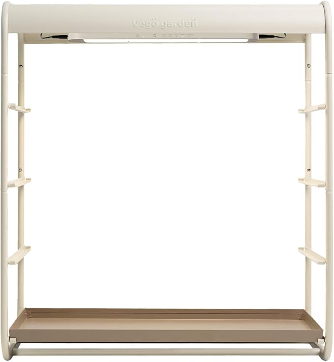 Vego garden 1 Tier Tabletop Metal Corner Plant Stand Indoor with Grow Light, Full Spectrum LED Grow Light, Plant Rack for Seed Starting, Leafy, Herbs, Fruits & Microgreens