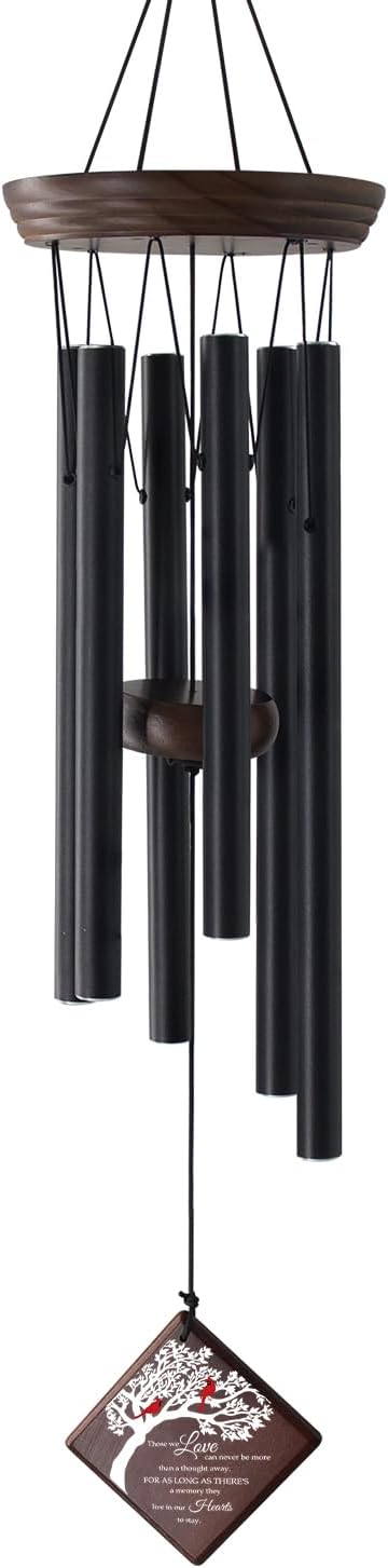 Memorial Wind Chimes for Loss of Loved One, Cardinal Sympathy Gifts for Loss of Mother Father, Windchimes with Tree of Life Sail, Bereavement Remembrance Gifts for Outside Garden