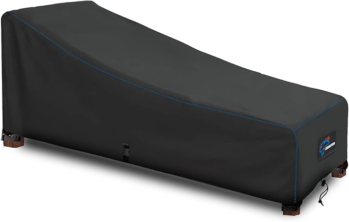 SIRUITON Outdoor Chaise Lounge Cover, Heavy Duty Waterproof & UV Resistant Patio Outdoor Pool Durable Lounge Chair Covers 68" L X 30" W X 30" H