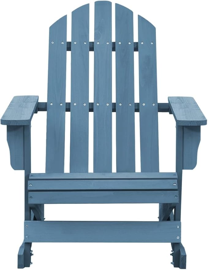 vidaXL Adirondack Rocking Chair Lounge Chair for Garden Solid Wood Fir Blue