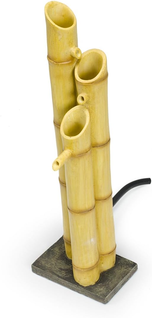 Aquascape Pouring Three-Tier Bamboo Fountain for Ponds and Water Gardens, Poly-Resin | 78307