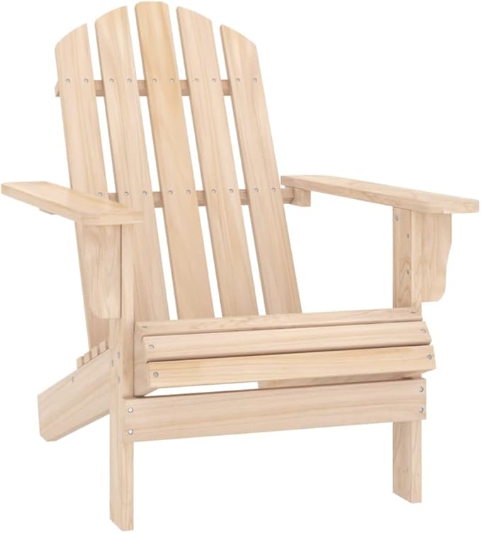 Patio Adirondack Chair Solid Fir Wood, Patio Dining Chairs, Bar Stools, Outdoor Seating for Outdoor Relaxation and Entertaining in Your Backyard or Poolside
