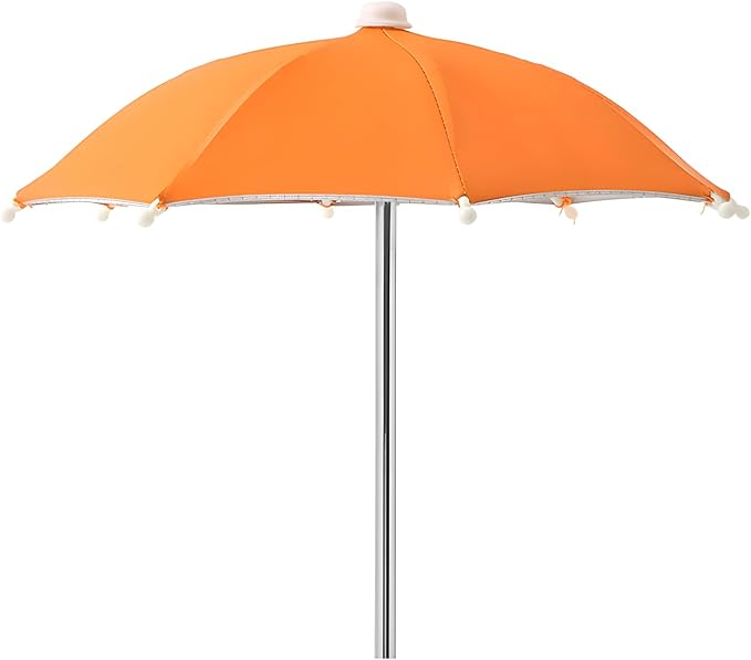 Squirrel Picnic Table Feeder Replacement Mini Umbrella for Outside (Orange)