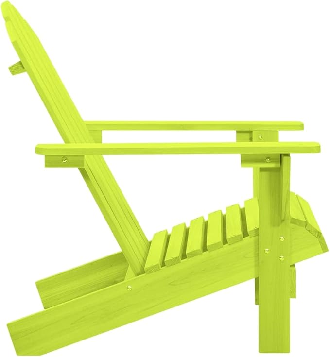 Patio Adirondack Chair Solid Fir Wood Green, Patio Dining Chairs, Bar Stools, Outdoor Seating for Outdoor Relaxation and Entertaining in Your Backyard or Poolside