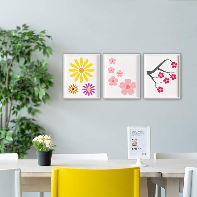 Large Flower Stencils for Painting, Plastic Reusable Floral Paint Stencils for Crafts Wood Burning Drawing Painting on Wall Wood Canvas