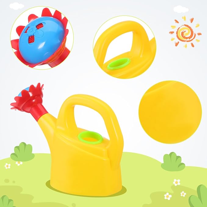 STOBOK 2Pcs Kids Watering Can Toys – Small Plastic Watering Kettles for Toddlers, Beach & Bath Toys, Garden Tools for Indoor & Outdoor Playing (Random Color)