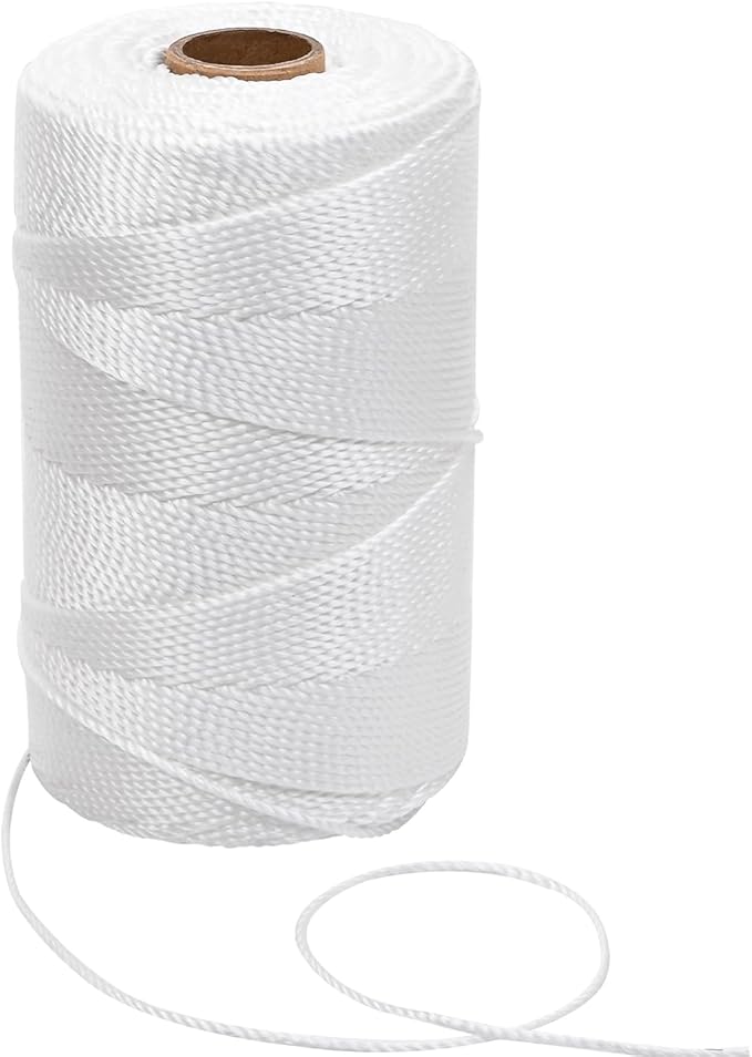 White Nylon String,984ft 2mm Nylon Cord Twine for Garden,Tomato,Climbing Plant,Tie Floristry,Fishing,Wrapping,Camping and Outdoor Survival,Netting Home Improvement