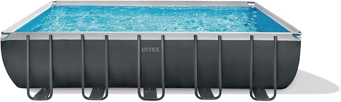 INTEX 26357MZ 20ft x 10ft x 52in Ultra XTR Deluxe Rectangular Above Ground Swimming Pool Set, Includes 1500 GPH Sand Filter Pump, SuperTough Puncture Resistant, Rust Resistant, Easy to Assemble