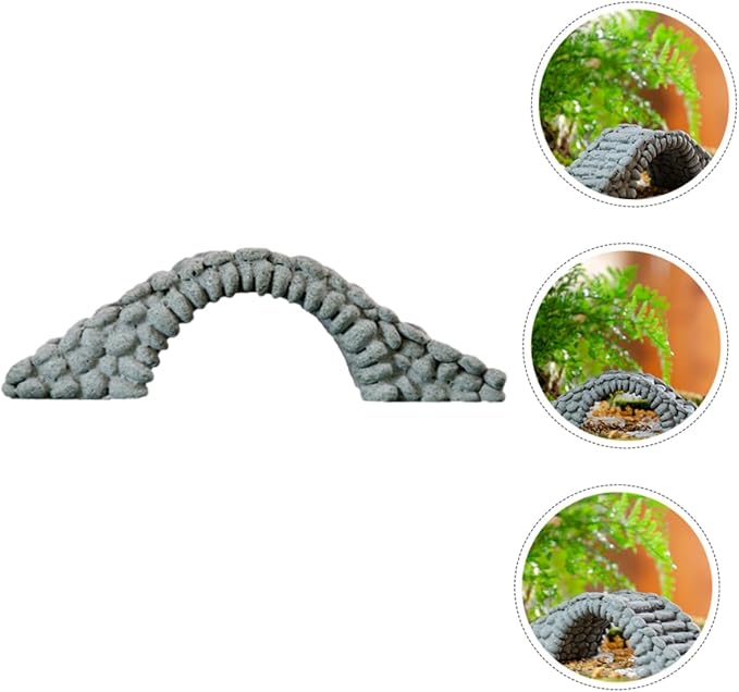 FRCOLOR Fish Tank Bridge Figurine Fairy Garden Bridge Miniature Resin e DIY Accessories for Fish Tank Decoration for Bonsai, Garden, and Indoor Decoration