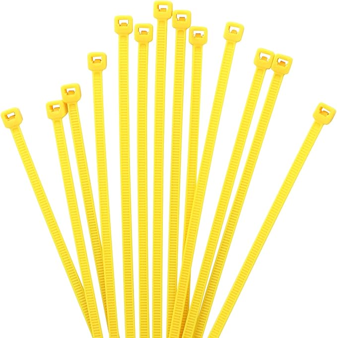 XINGO 1000 PCS 6 inch Cable Zip Ties, 18lb Strength, Small Tie Wraps Self-Locking Nylon Zip Ties for Indoor and Outdoor Use (Yellow)