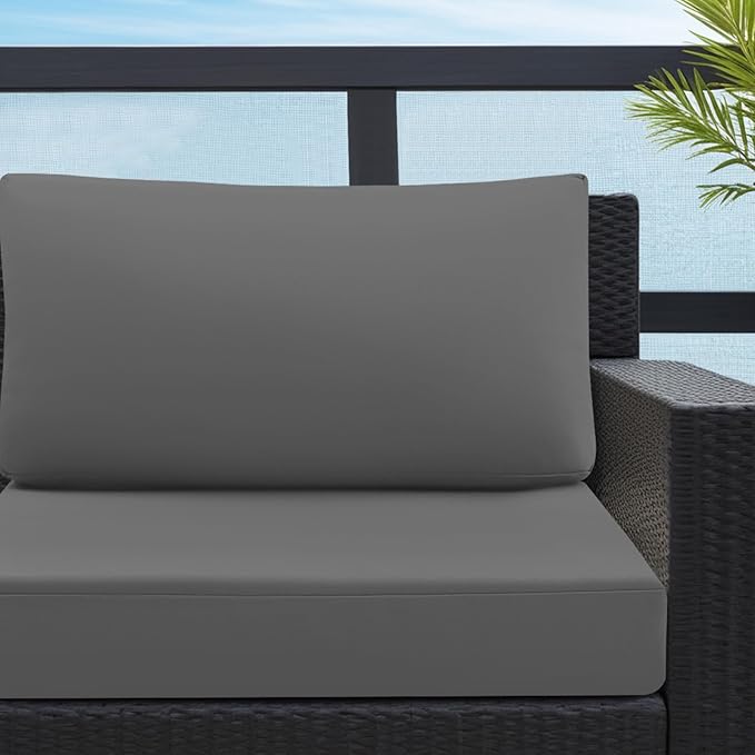 idee-home Outdoor Cushions for Patio Furniture, Outdoor Seat Cushion, Waterproof Hampton Bay Deep Seat Replacement Couch Chair Cushions for Garden Lawn Backyard Deck, 30 x 30