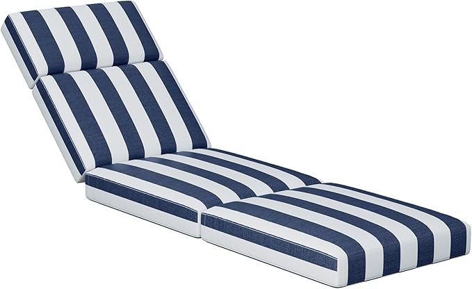 Chaise Lounge Cushions Outdoor, 80 x 26 x 4 Inch Lounge Chair Cushions for Outdoor Furniture - Waterproof Lounge Patio Replacement Cushion, 4In Fade-Resistant ThickPatio Chaise Lounge Cushion