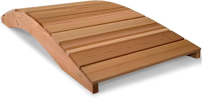 All Things Cedar FB96 Garden Bridge | 8-Ft Durable Outdoor Wooden Bridge for Garden, Backyards & Streams | Easy Assembly & Sustainably Sourced Cedar Wood | 94x35x12
