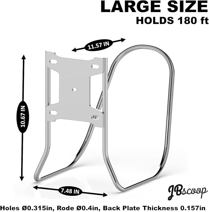 JBscoop Large Stainless Steel Hose Holder, Heavy Duty Hose Hanger - Set of 2
